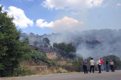 L'incendio alle porte di Sarule (foto-Angius)