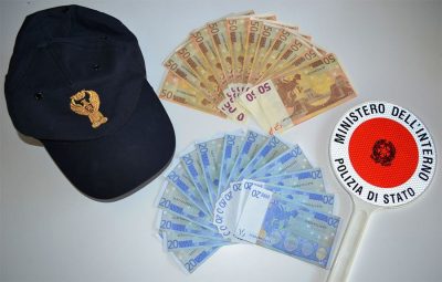 Le banconote false recuperate dalla Polizia