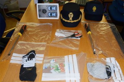 Il materiale sequestrato dalla Polizia a Nuoro