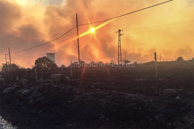 Scena apocalittica nelle campagne di Scano di Mortifero