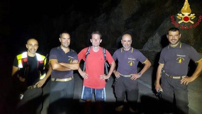 Il turista disperso dopo il ritrovamento