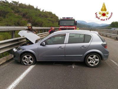 La Opel Astra dopo l'incidente