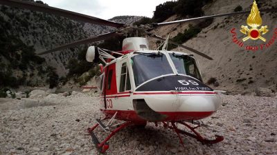 L'elisoccorso VVF a Gorroppu