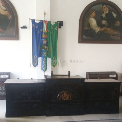 La sala rappresentanze del Comune di Nuoro dove si è svolto l'incontro (foto Cronache Nuoresi)
