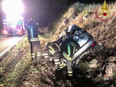 L'auto subito dopo l'incidente