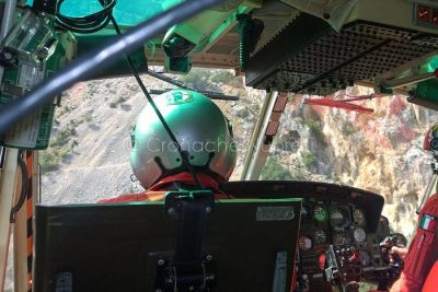 Uno scorcio della gola di Gorroppu dall'elicottero dei VVF