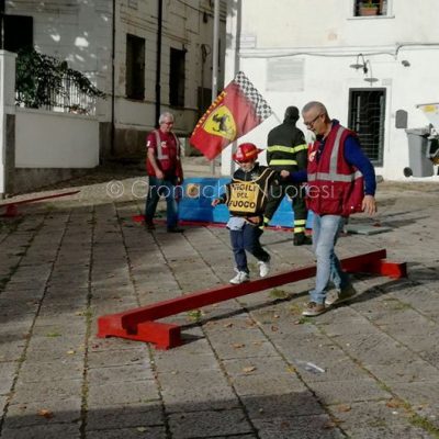 Esercitazione antincendio in piazza Satta