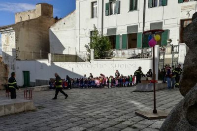 Esercitazione antincendio in piazza Satta