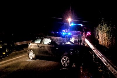 La BMW dopo l'incidente