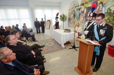 Il colonnello Saverio Ceglie durante la liturgia in onore della Virgo Fidelis