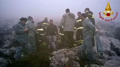 Il momento del ritrovamento dei dispersi sul Montalbo