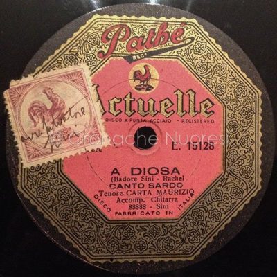 Il disco A diosa (Sini-Rachel) cantato dal tenore M.Carta