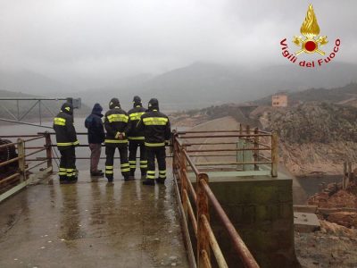 I VigIli del fuoco alla diga di Maccheronis
