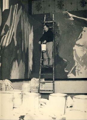 L'artista Foiso Fois al lavoro