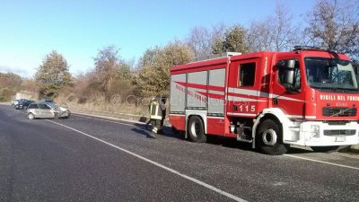 La Lancia Y subito dopo l'impatto