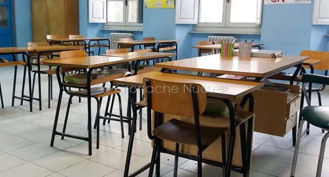 Un'aula della scuola primaria Ferdinando Podda di Nuoro (foto S.Novellu)