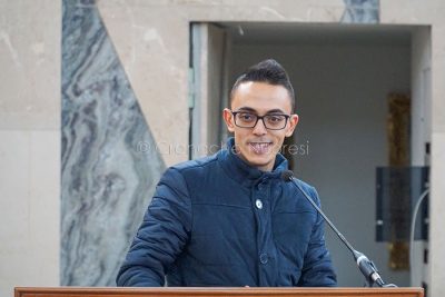 L'intervento di Graziano Siotto nel carcere di Badu 'e Carros (foto S.Novellu)