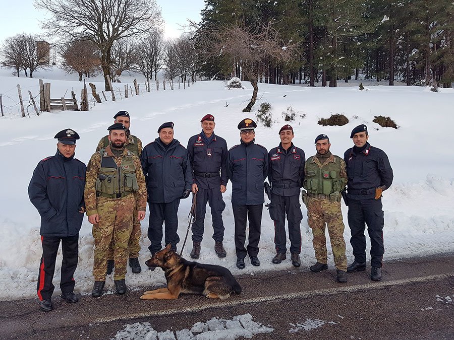 Il Comandante della Legione Carabinieri Sardegna Nardone a Desulo e Tonara ringrazia i suoi uomini per l’impegno nell’affrontare l’emergenza neve