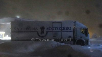 Tir bloccati sulla Statale 389 (foto S.Satta)