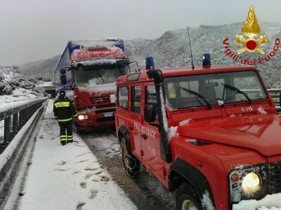 Operazioni di soccorso dei Vigili del fuoco in Baronia