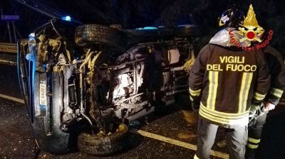 Il Nissan Patrol dopo l'incidente
