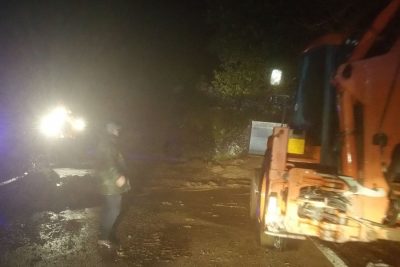 I cedimenti rimossi lungo la strada SP7