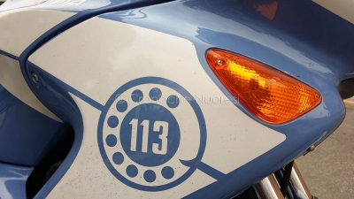 Dettaglio di una moto della Polizia (foto S. Novellu)