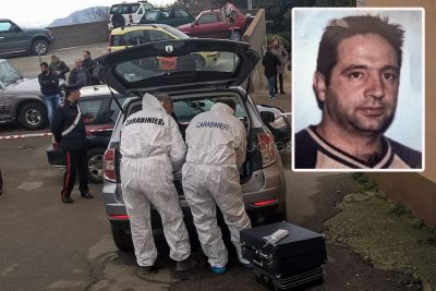 Arzana. RIS al lavoro sul luogo dell'omicidio di Pietro Fragata (nel riquadro)