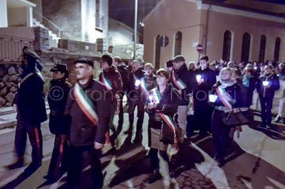 Sorgono, la fiaccolata per l'omicidio di Giuseppe Manca