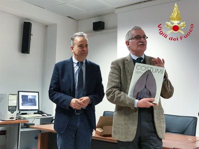 Il neo direttore degionale, ing. Massimiliano Gaddini, in visita al Comando provinciale dei Vigili del fuoco di Nuoro