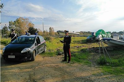 L'imbarcazione ritrovata dai Carabinieri