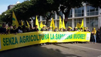 Un momento della manifestazione di Coldiretti
