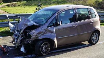 La scena della tragedia sulla SS 129 (foto S.Novellu)