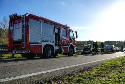 La scena della tragedia sulla SS 129 (foto S.Novellu)
