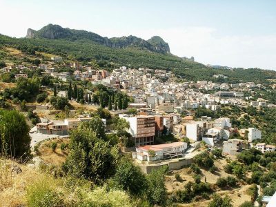 Una panoramica dell'abitato di Jerzu
