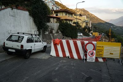 Chiusura al traffico per lavori di via Mughina (foto S.Novellu)