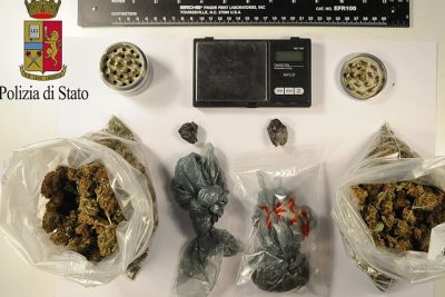 La droga sequestrata dalla Polizia