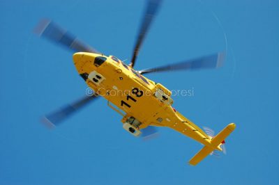 Un intervento dell'elisoccorso
