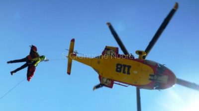 Un intervento dell'elisoccorso del Corpo Nazionale Soccorso Alpino e Speleologico