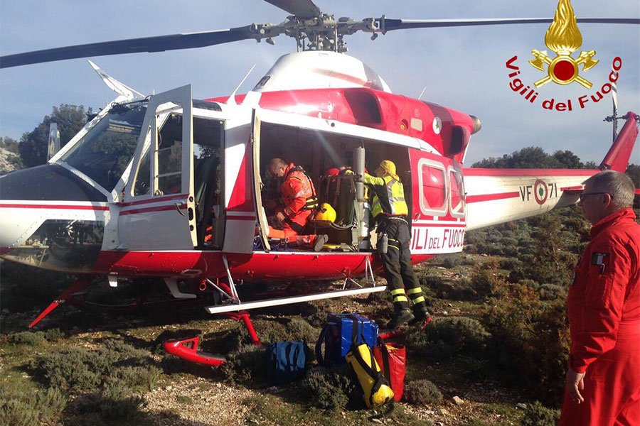 Ritrovato dall’elisoccorso dei VVFF l’uomo disperso nelle campagne di Baunei. Sta bene