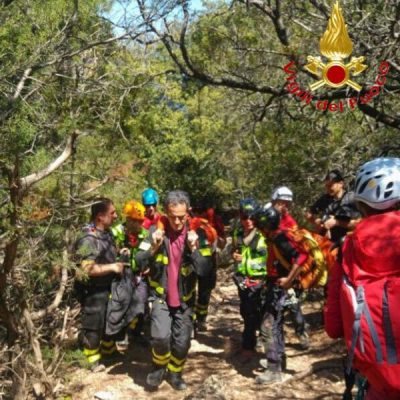 Un momento dei soccorsi dopo l'incidente