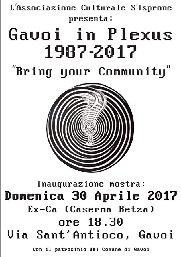 Gavoi in Plexus 1987-2017: “Bring your Community”