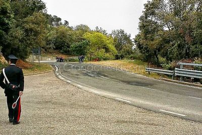 Il tratto stradale ripristinato dai giovani e dalle associazioni di Orune in occasione del Giro d'Italia