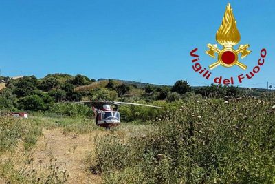L'elisoccorso VVFF intervento a Cuglieri
