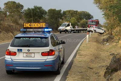 L'incidente sulla Statale 129 (foto S.Novellu)