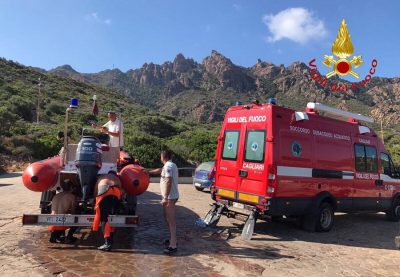 I soccorsi del VVFF intervenuti a Tertenia