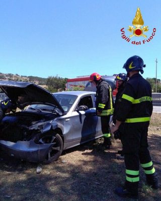 La BMW dopo l'incidente