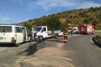 La scena dell'incidente alle porte di Nuoro