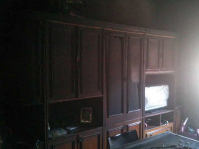 Orgosolo, l'interno dell'abitazione dopo l'incendio