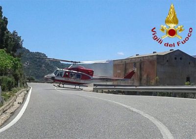 L'intervento dell'elisoccorso